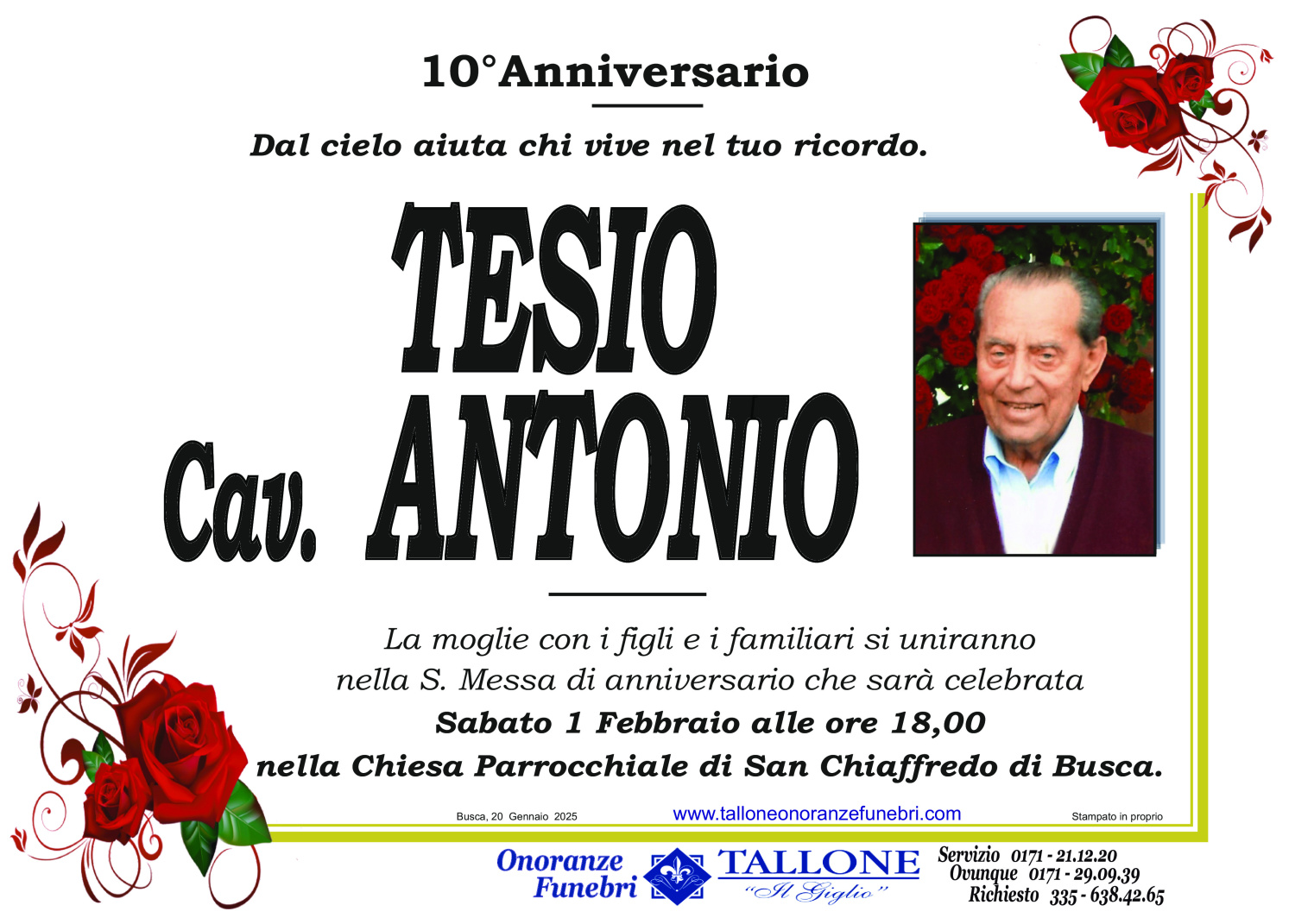 Cav. Antonio Tesio